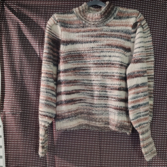 Veronica Beard Multicolor Striped Turtleneck Sweater - Picture 1 of 3
